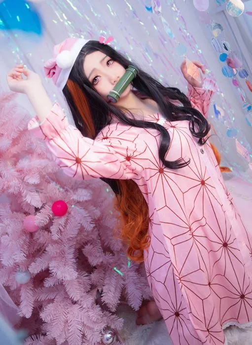 Demon Slayer Nezuko Night Gown / Demon Slayer Pajamas