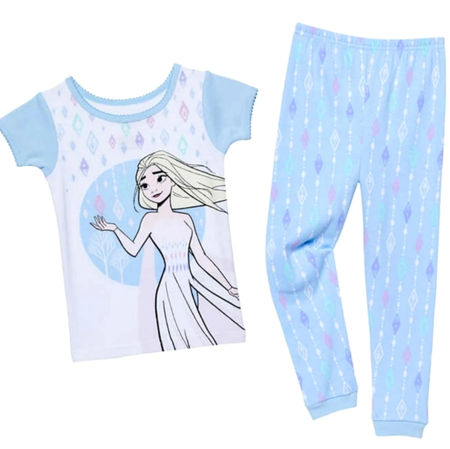 DISNEY Frozen II Anna & Elsa 4-Piece Cotton Pajama Set