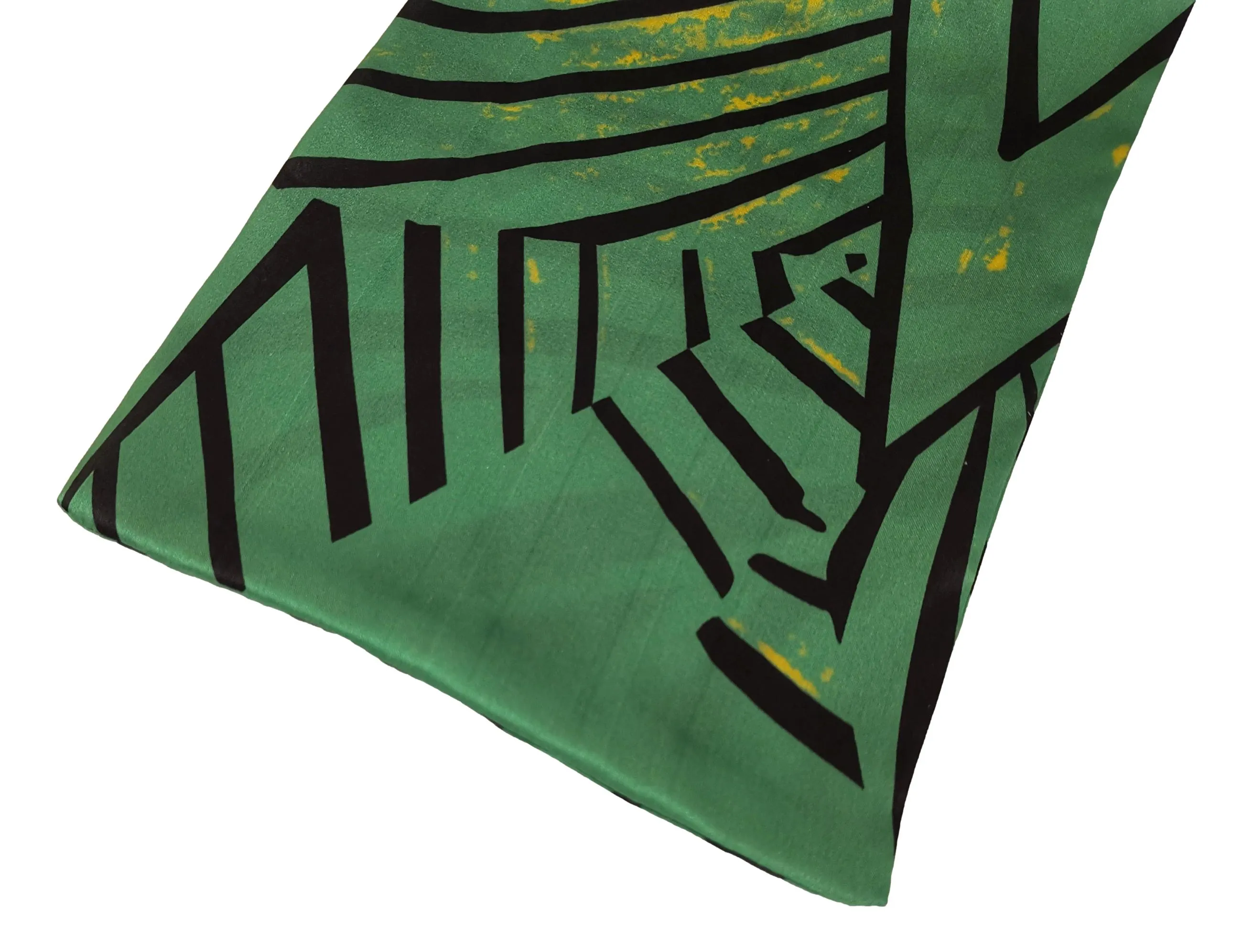 Double Layer Narrow Charmeuse Silk Scarf Green Theme NAS003