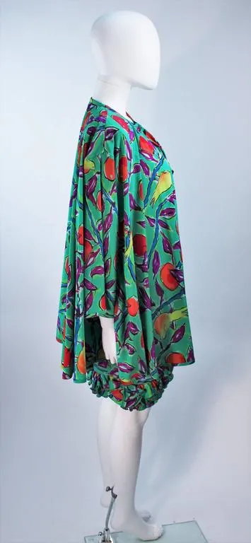 EMANUEL UNGARO Silk Cocktail Dress with Coat Size 8