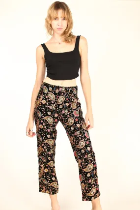 EMBROIDERED VELVET PANTS DEWI