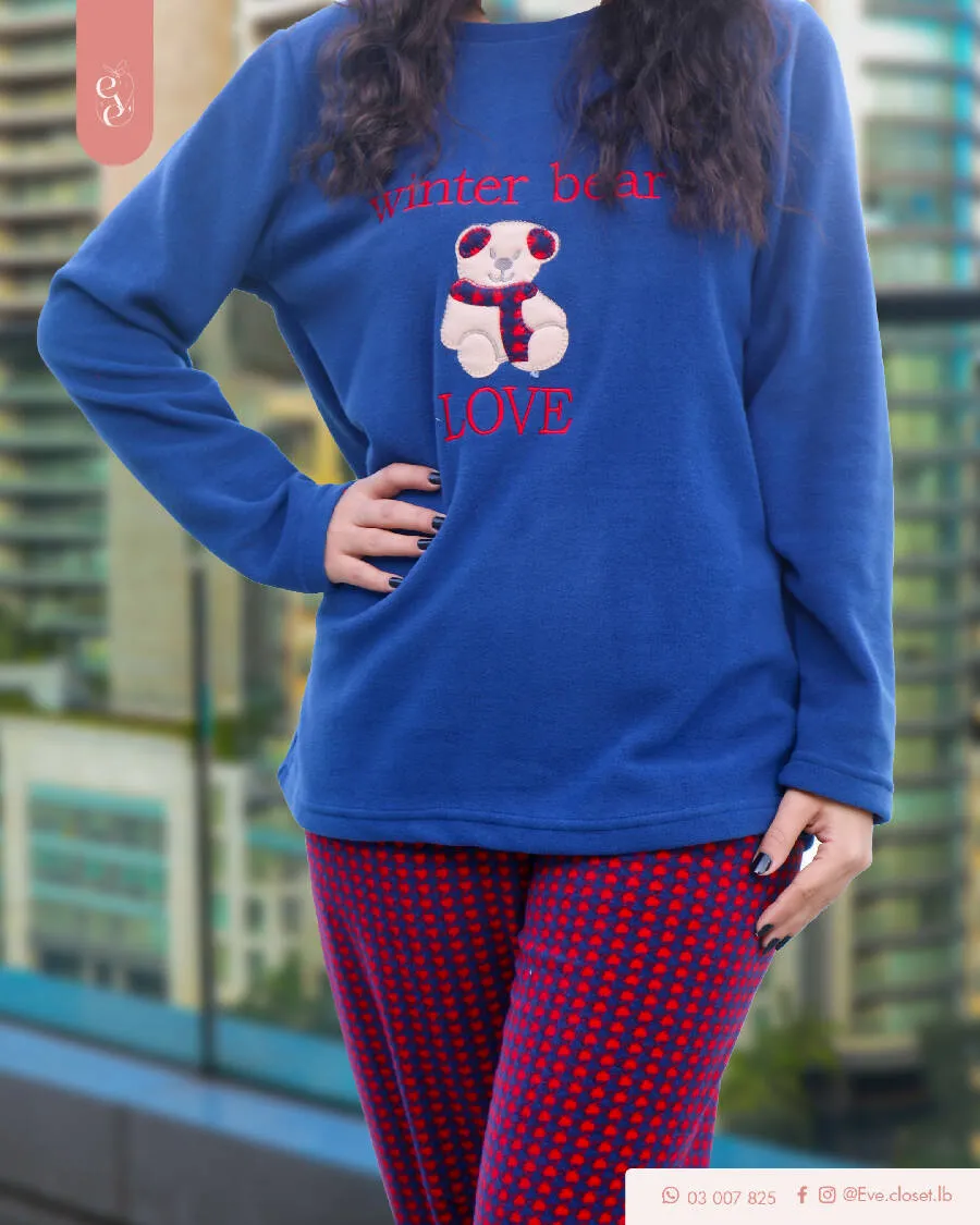 EVE.CLOSET Ladies' Teddy Bear Pajama