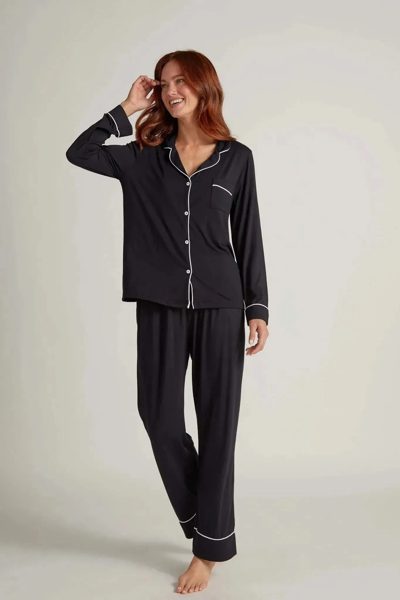 Faceplant Bamboo Classic Long Sleeve Pajama Shirt