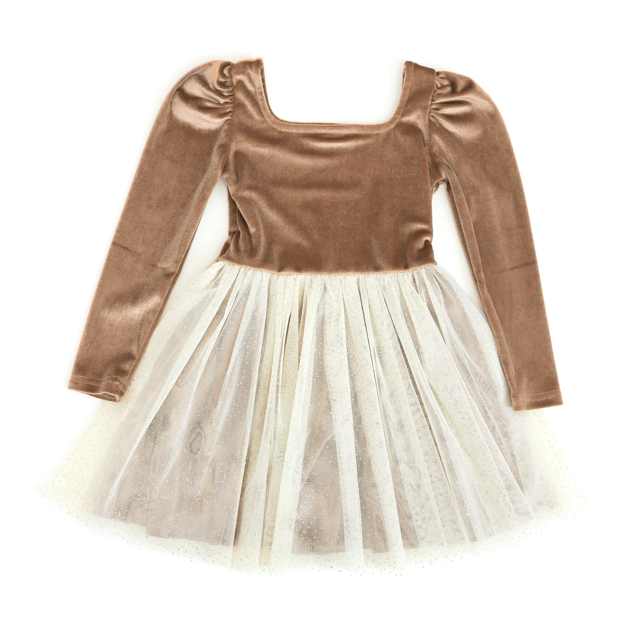 Fawn Velvet Sparkle Tutu Dress