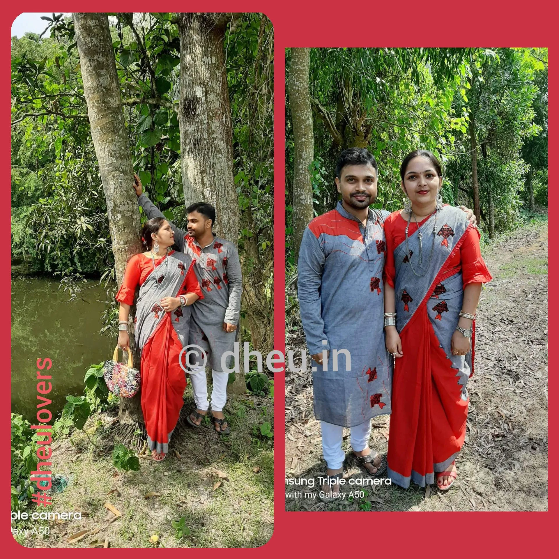 Fish Couple Set-Kurta-Saree Couple Set