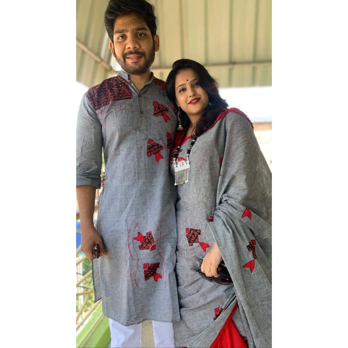 Fish Couple Set-Kurta-Saree Couple Set