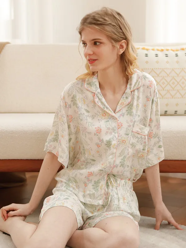 Floral Print Cotton Pajama Set