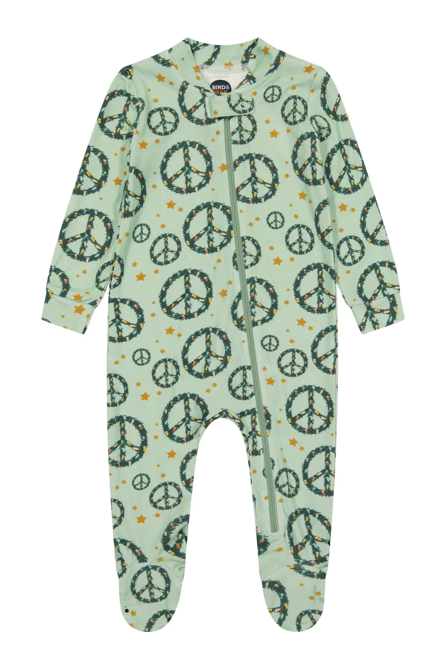 Footed Bamboo One Piece Zip Pajama | Peace   Joy