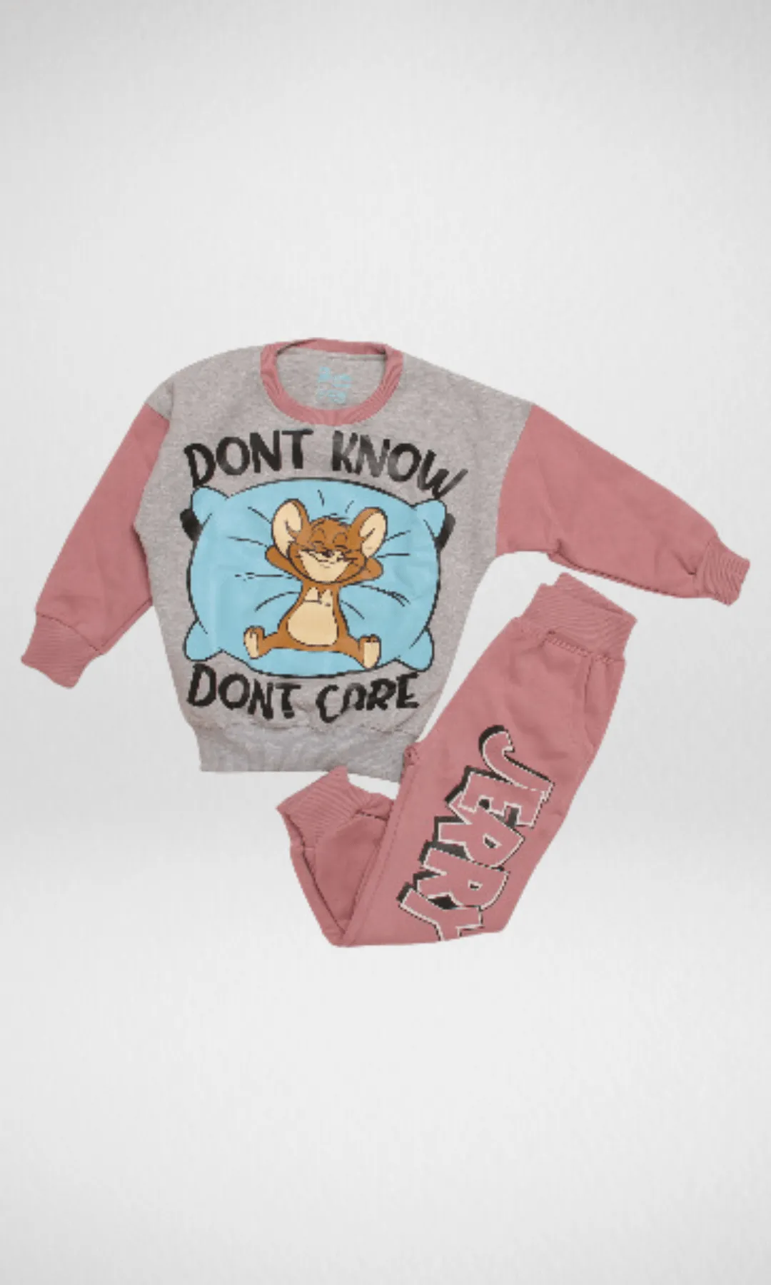 Girls Pajama Set (Sweatshirt   Pants) - Jerry(Cashmere)