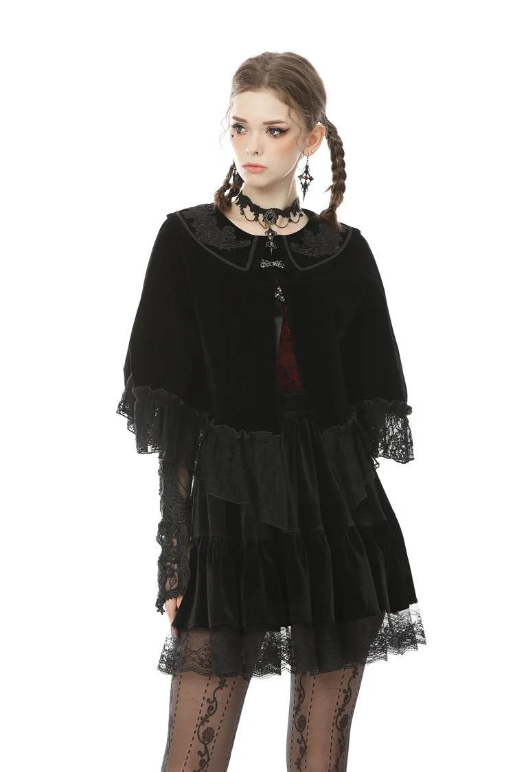 Gothic court velvet lapel cape BW088