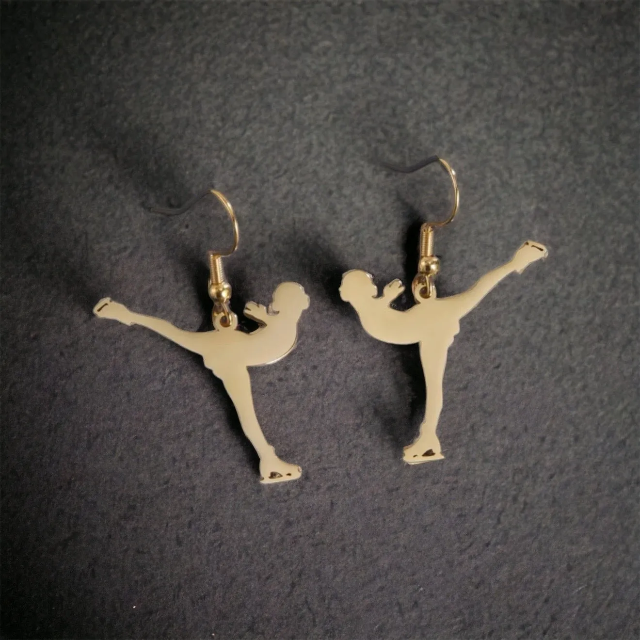 Ice Skater Earrings - Ice Skating Earrings, Dance Earrings, Ice Skates, Dancer Jewelry, Dance Teacher, Gymnastics Earrings, Ice Princess