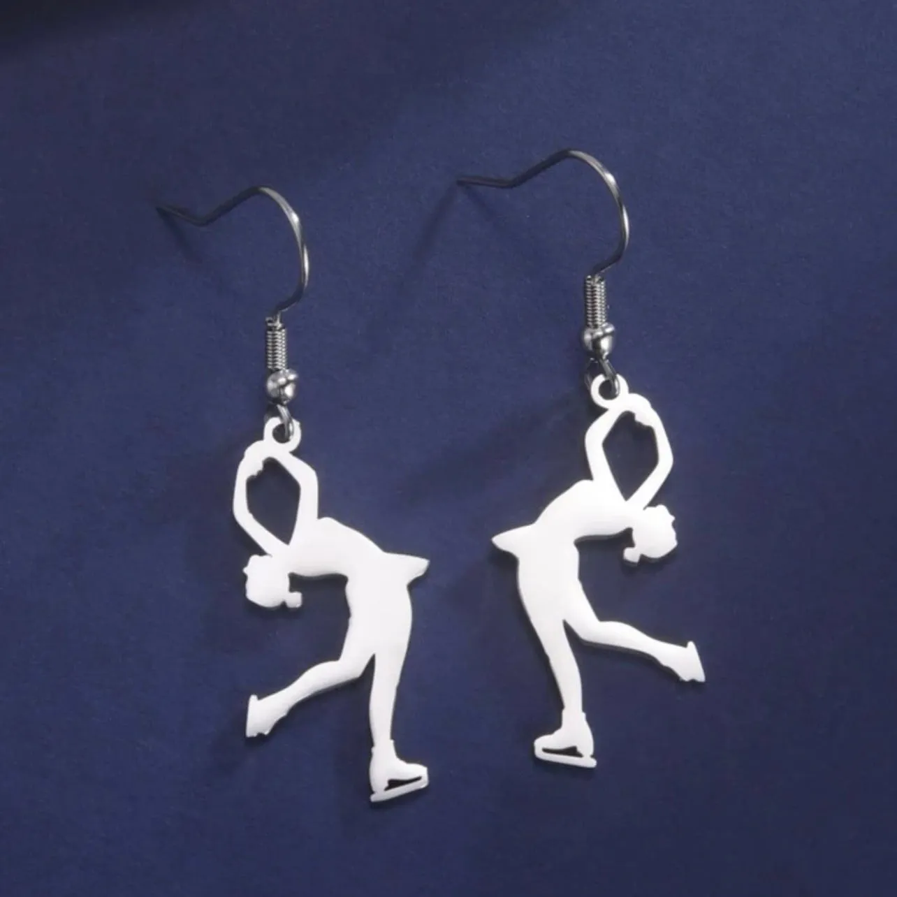 Ice Skater Earrings - Ice Skating Earrings, Dance Earrings, Ice Skates, Dancer Jewelry, Dance Teacher, Gymnastics Earrings, Ice Princess