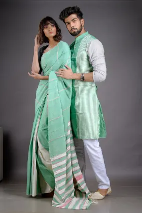 Jaane tu- Handloom Saree-Kurta Couple Set