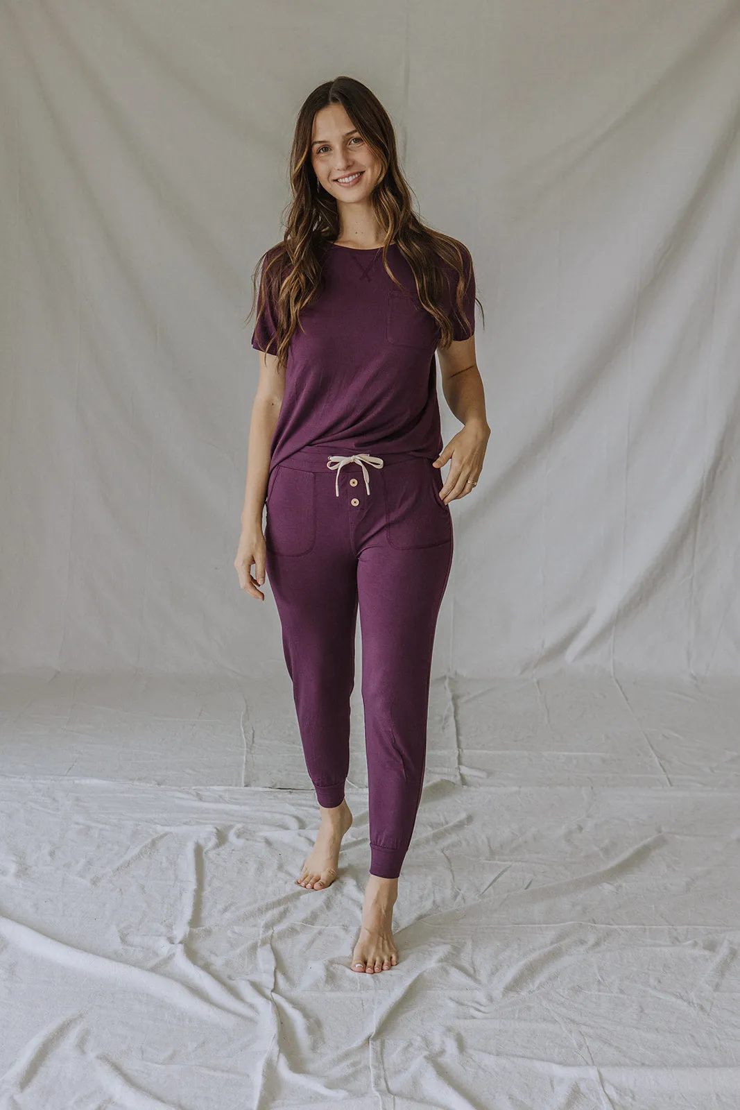 JAM PANTS SET  | Italian Plum Short Sleeve