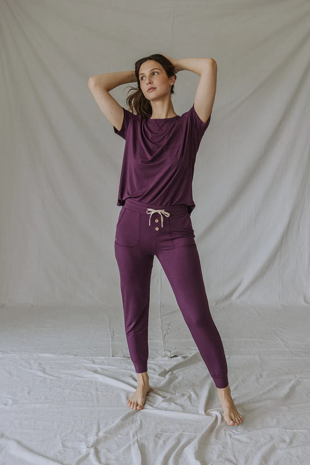 JAM PANTS SET  | Italian Plum Short Sleeve