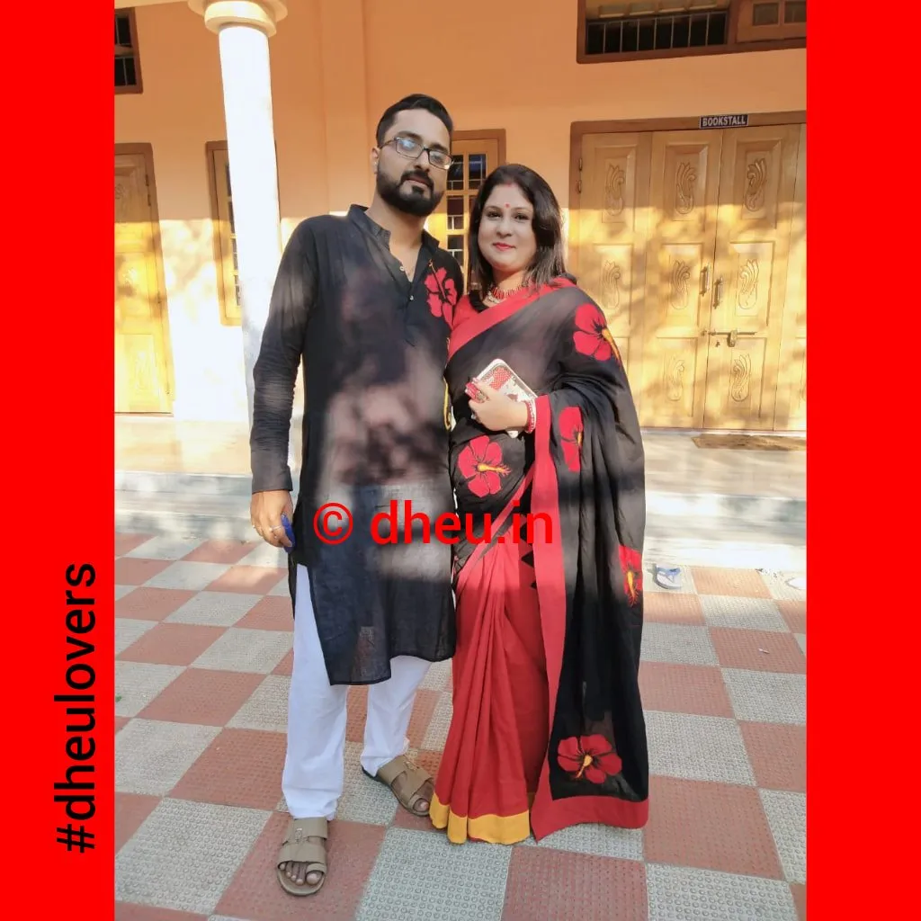 Joba Couple Set-Kurta-Saree Couple Set