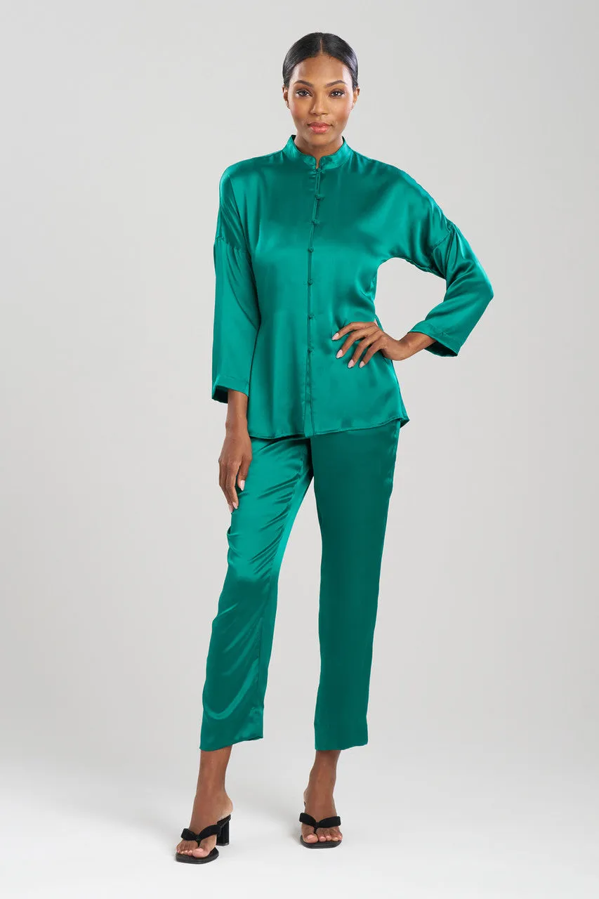 Key Essentials Mandarin Silk Button PJ