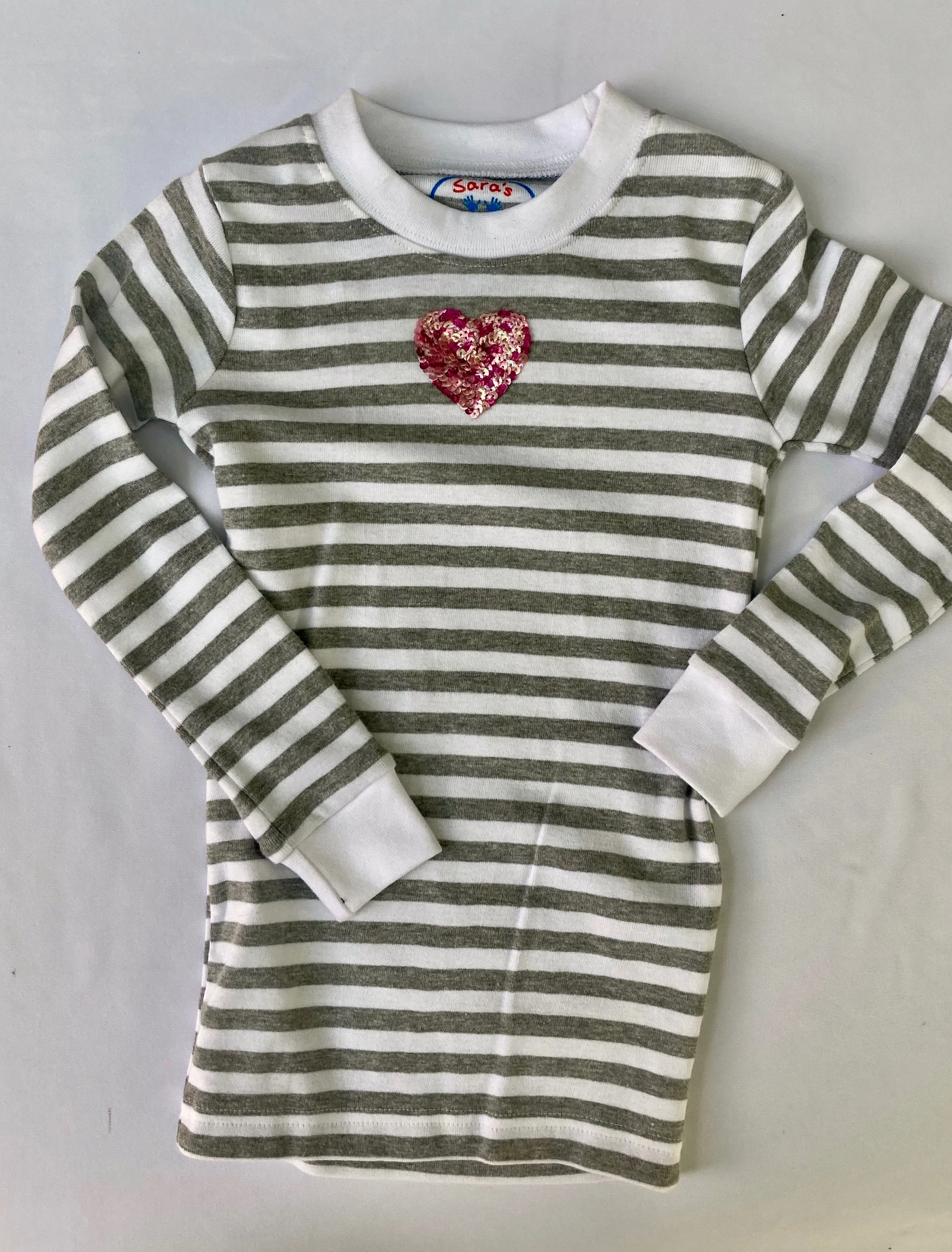 Kids/Tween Striped Heart Pajama