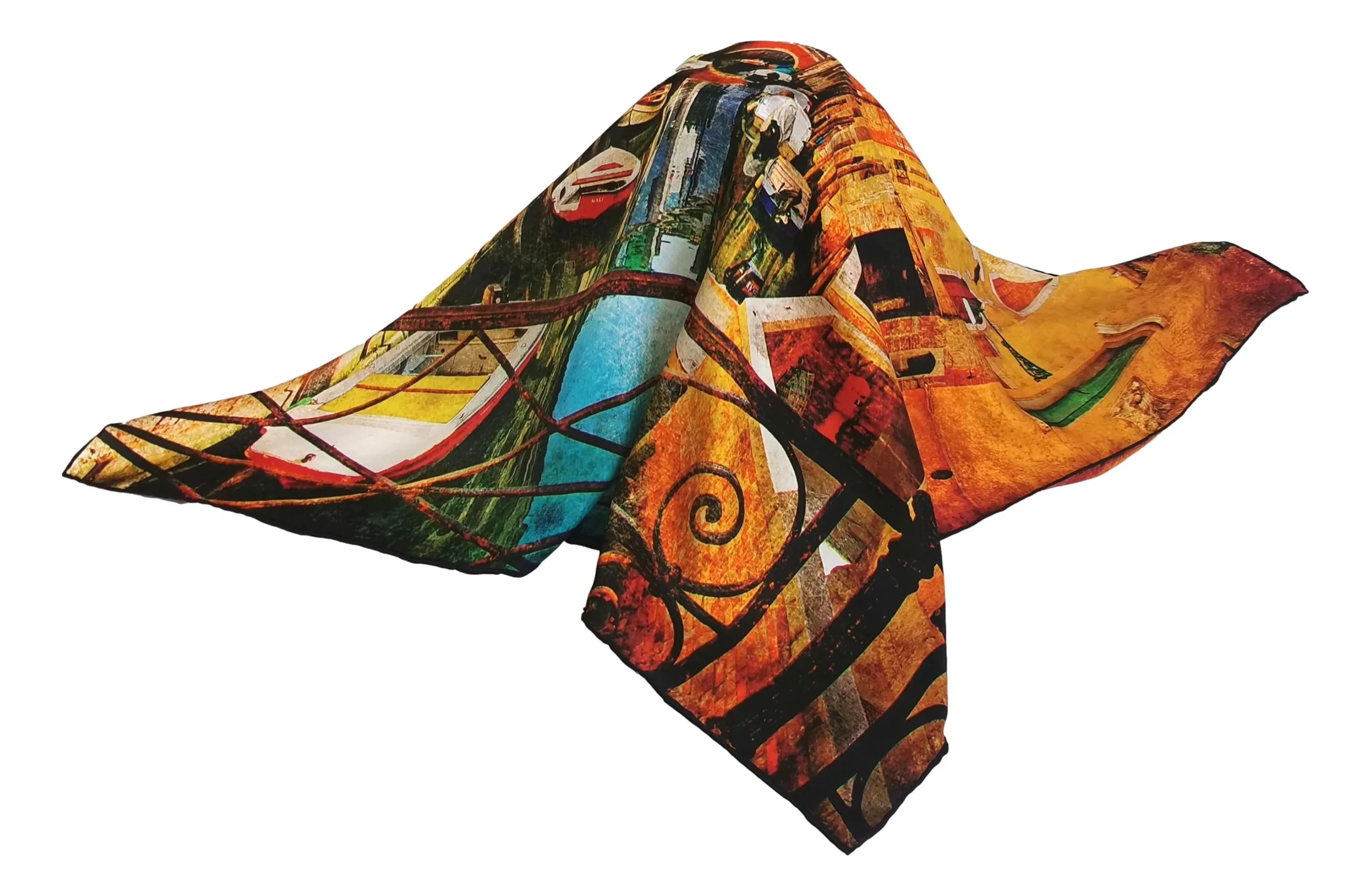 Large Square Silk Scarf Classic Art Print SZD311