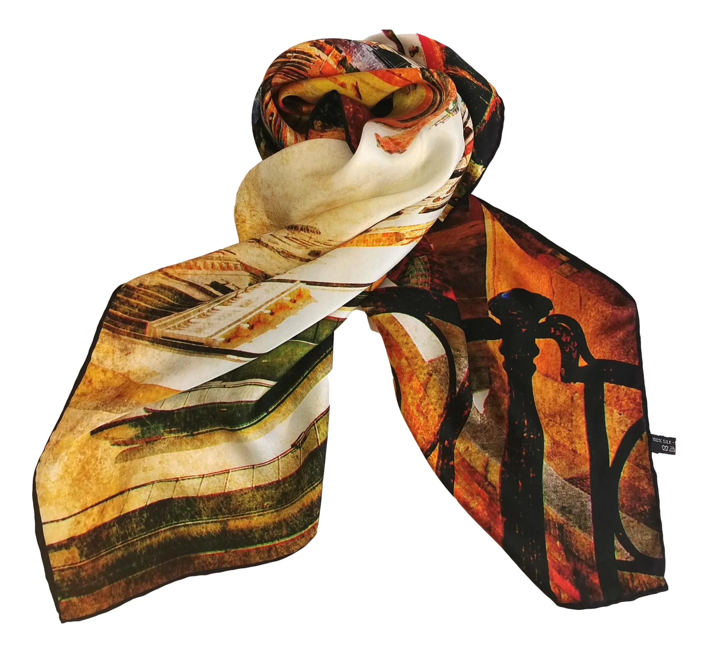 Large Square Silk Scarf Classic Art Print SZD311