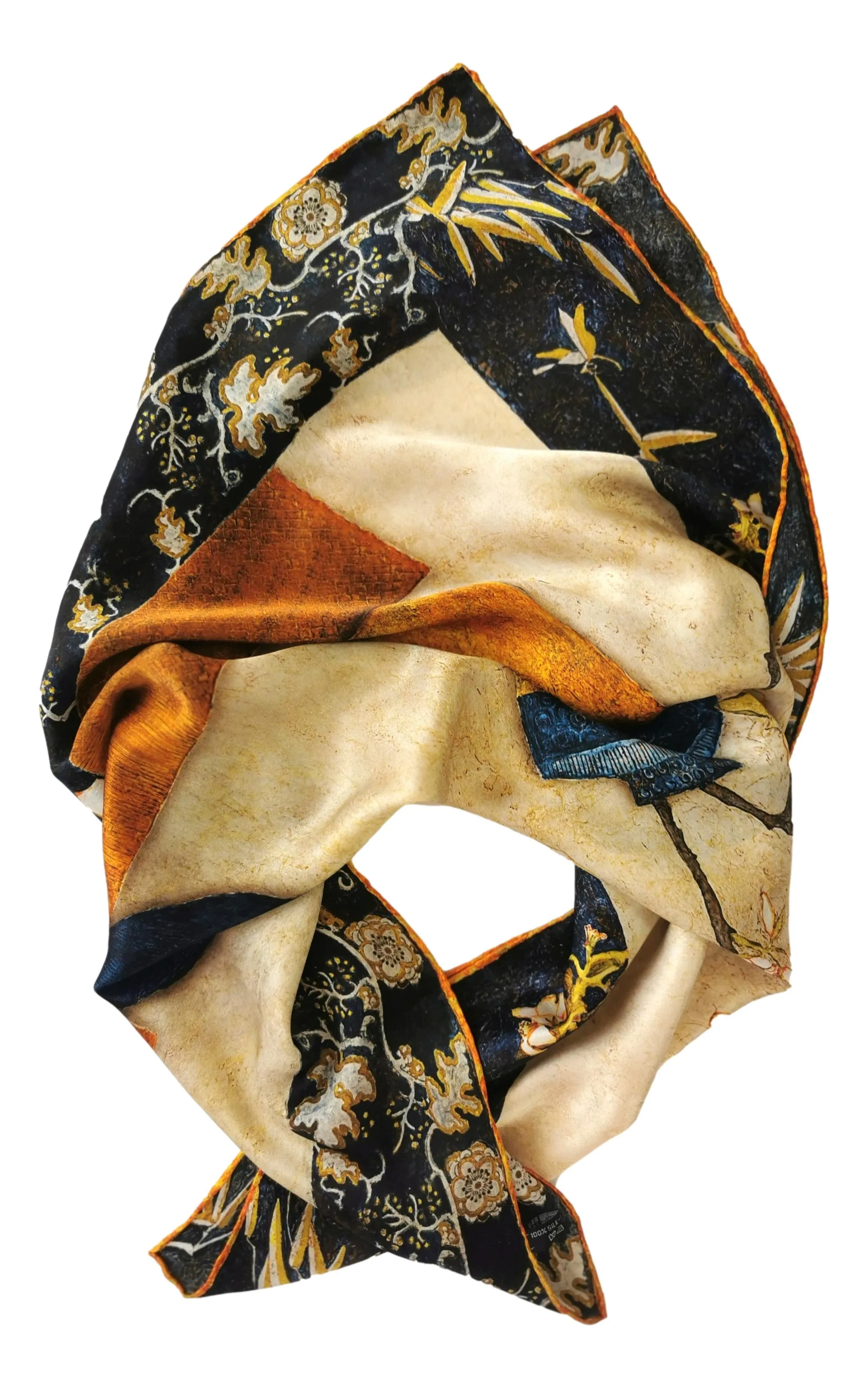 Large Square Silk Scarf Classic Art Print SZD314