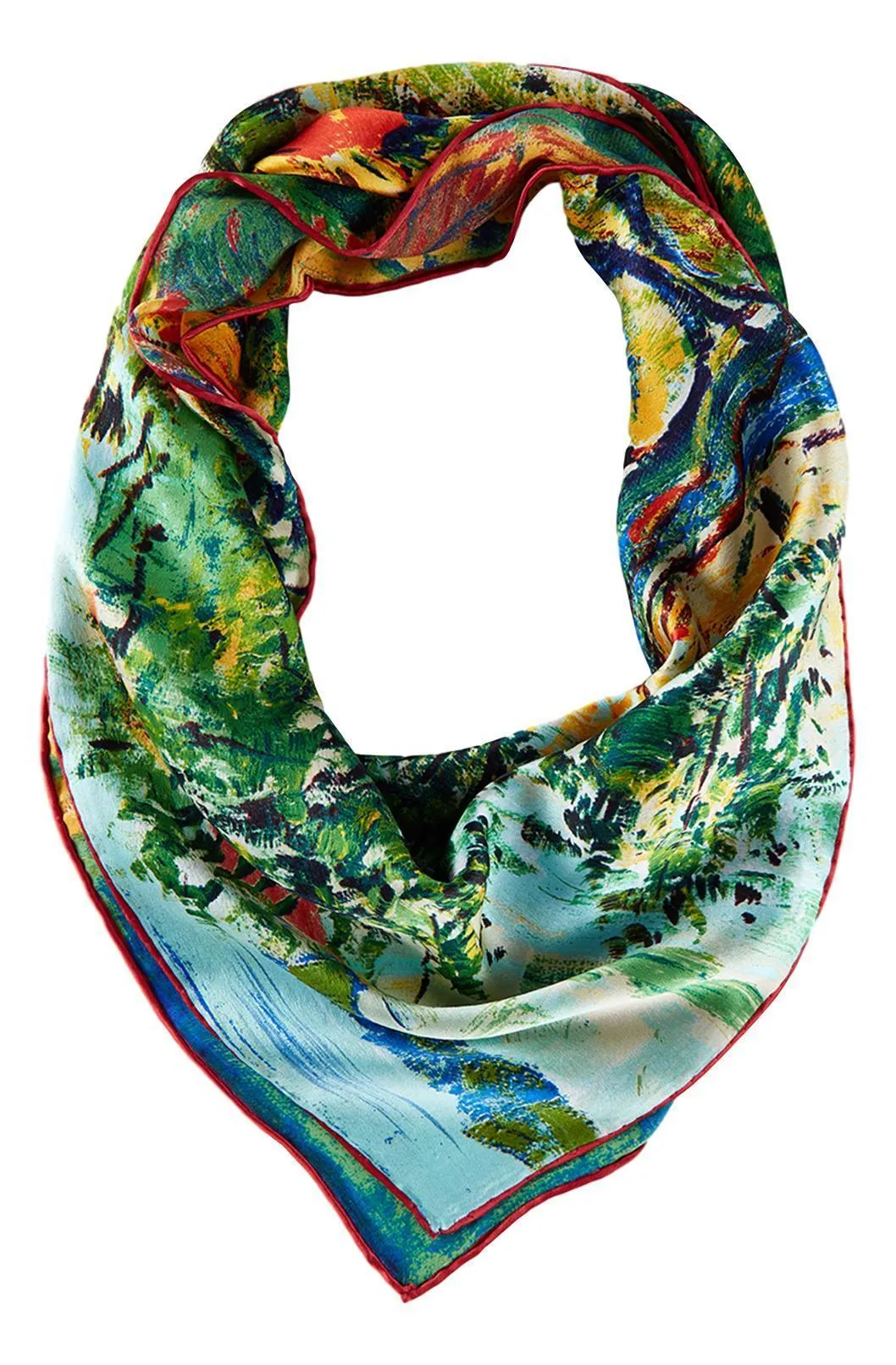 Large Square Silk Scarf Classic Painting SZD207