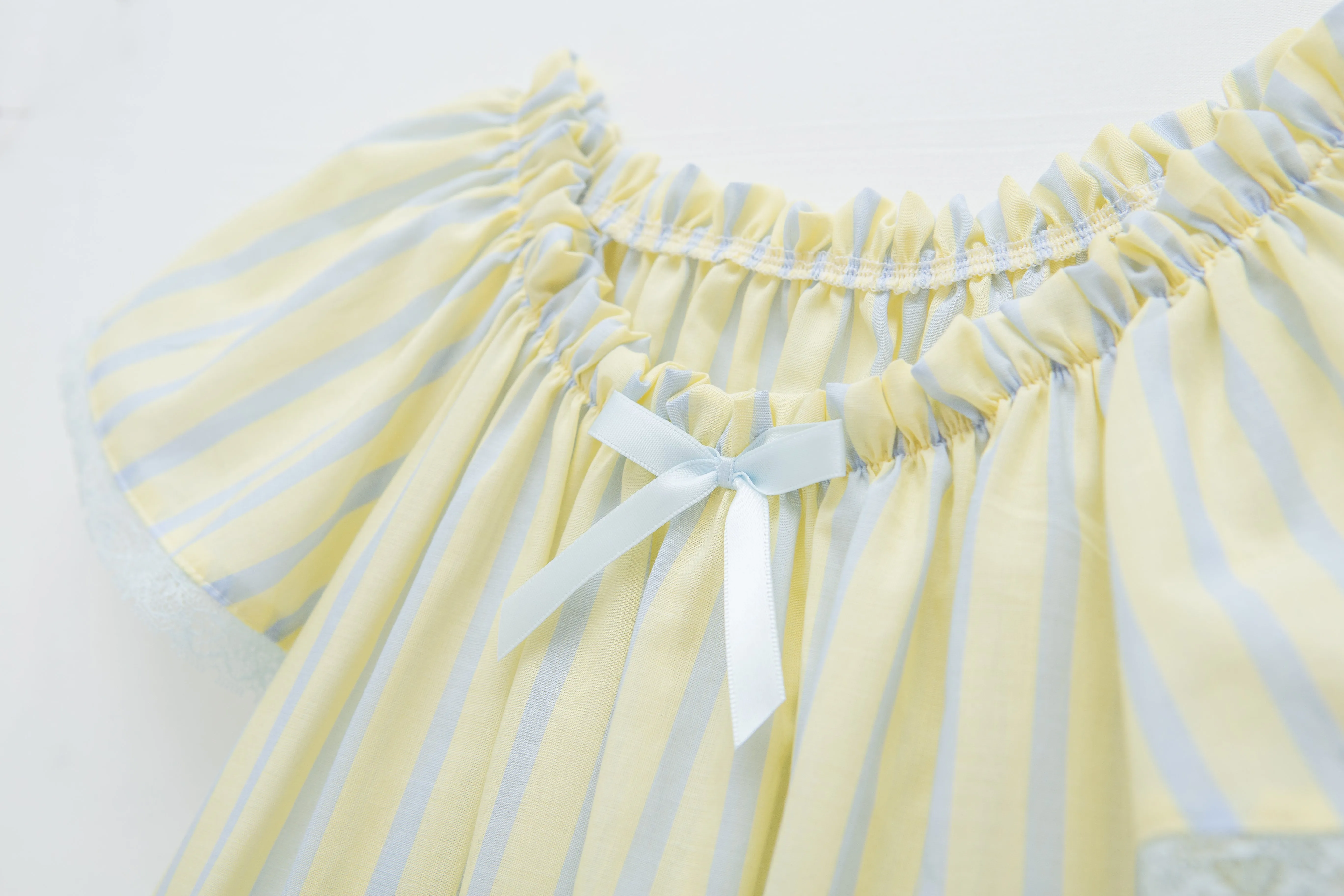 LEONORE - CHILDREN’S NIGHTDRESS YELLOW STRIPES