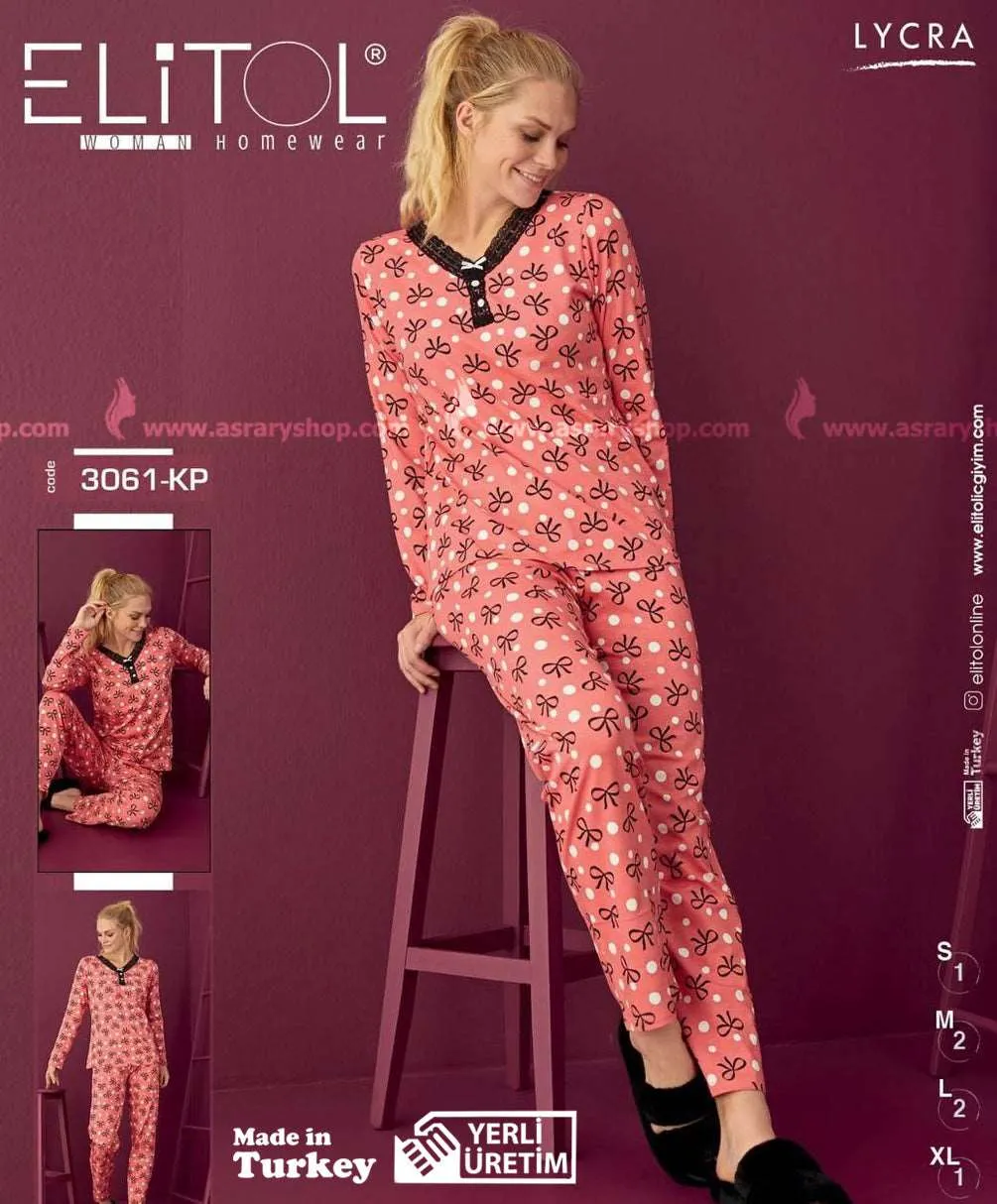 Long Cotton Pajamas 3061-KP