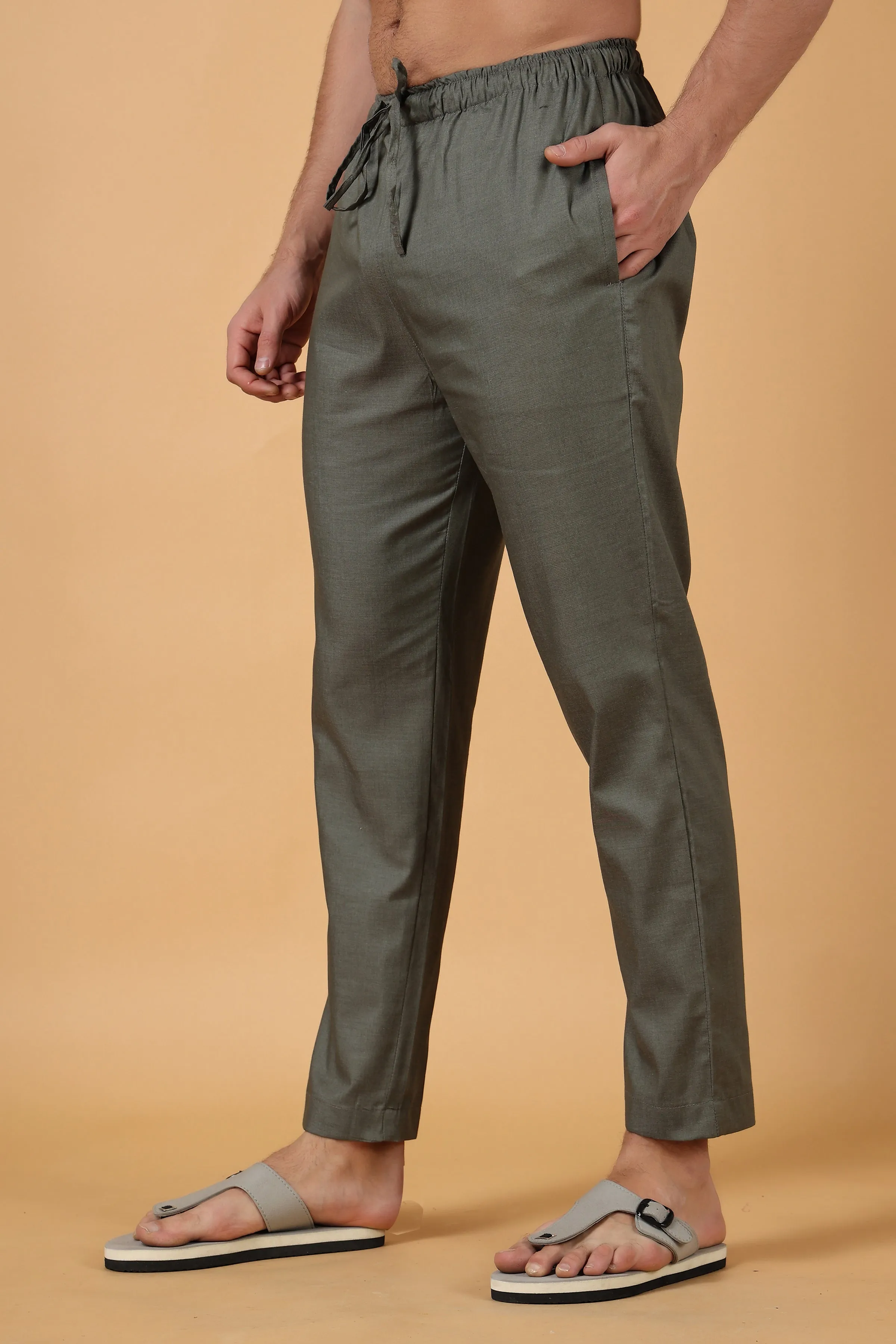 Misty Green Cotton Pajama Pant