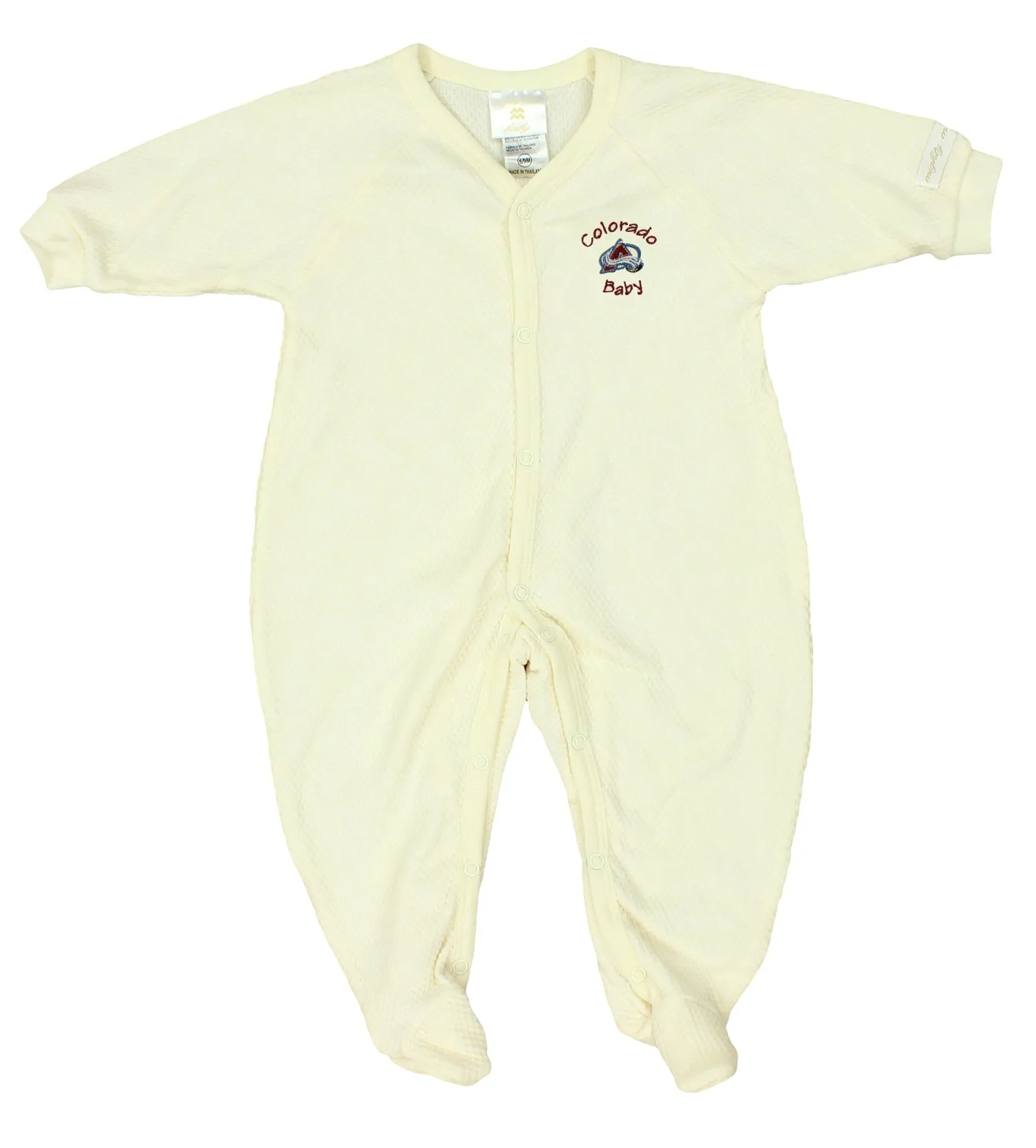 NHL Infant Colorado Avalanche Sleeper Pajamas, Cream