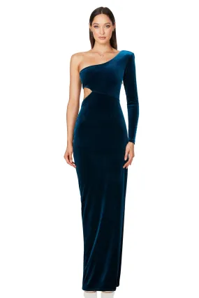 NOOKIE Dejavu Gown (Teal velvet) - RRP $309