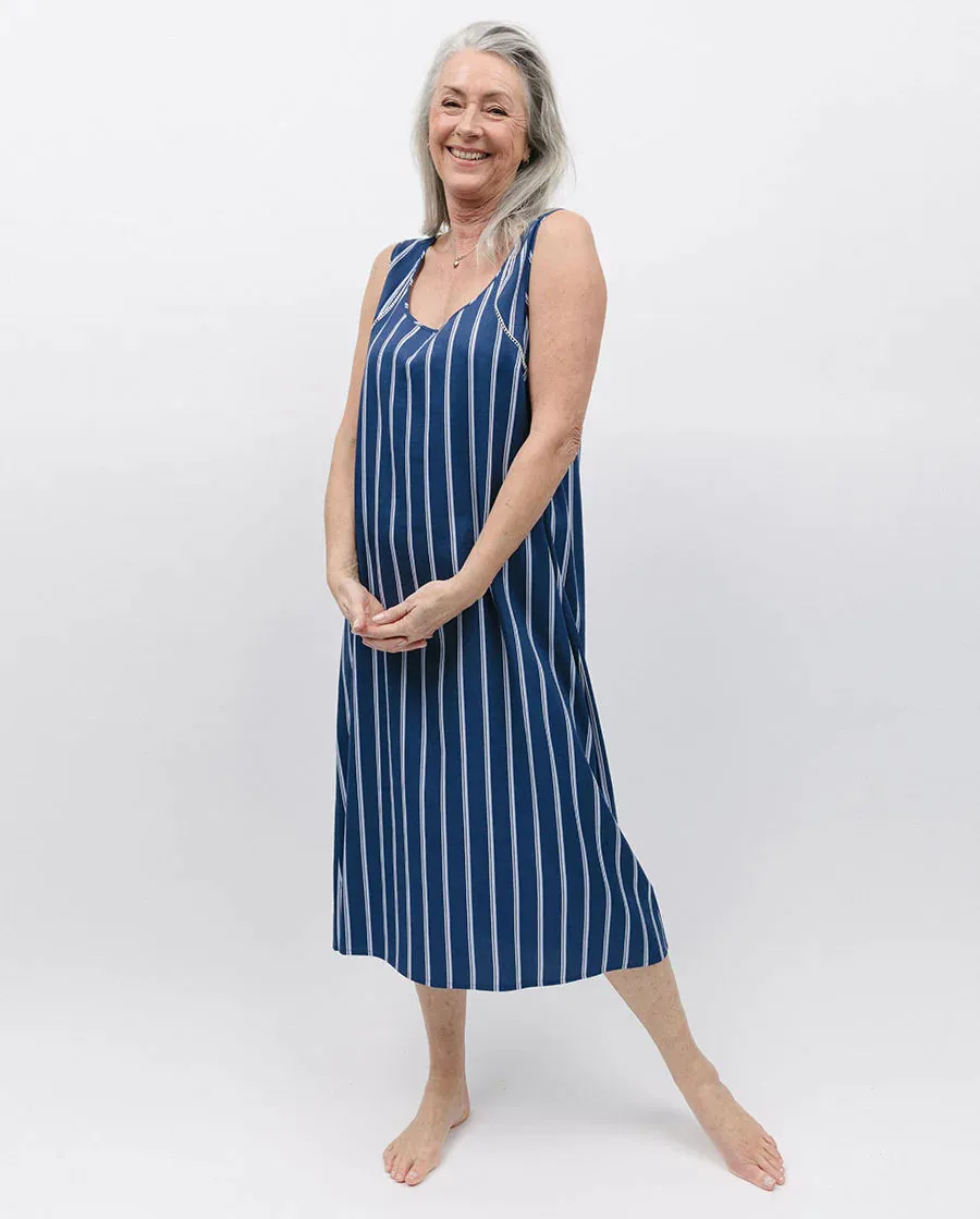 Nora Rose Evette Striped Nightdress