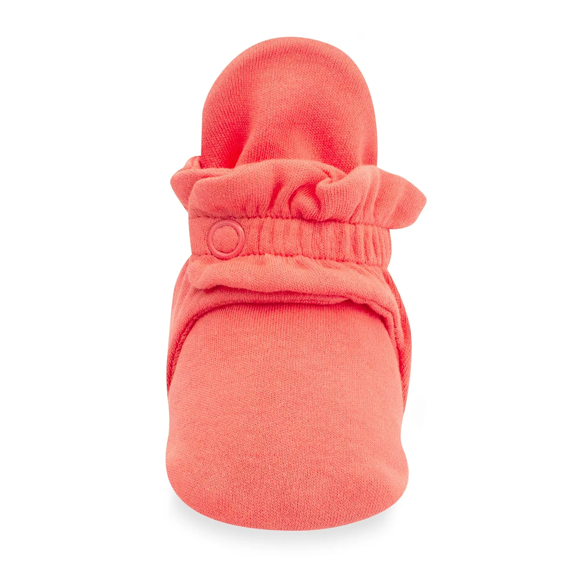 Organic Cotton Gripper Baby Bootie - Coral