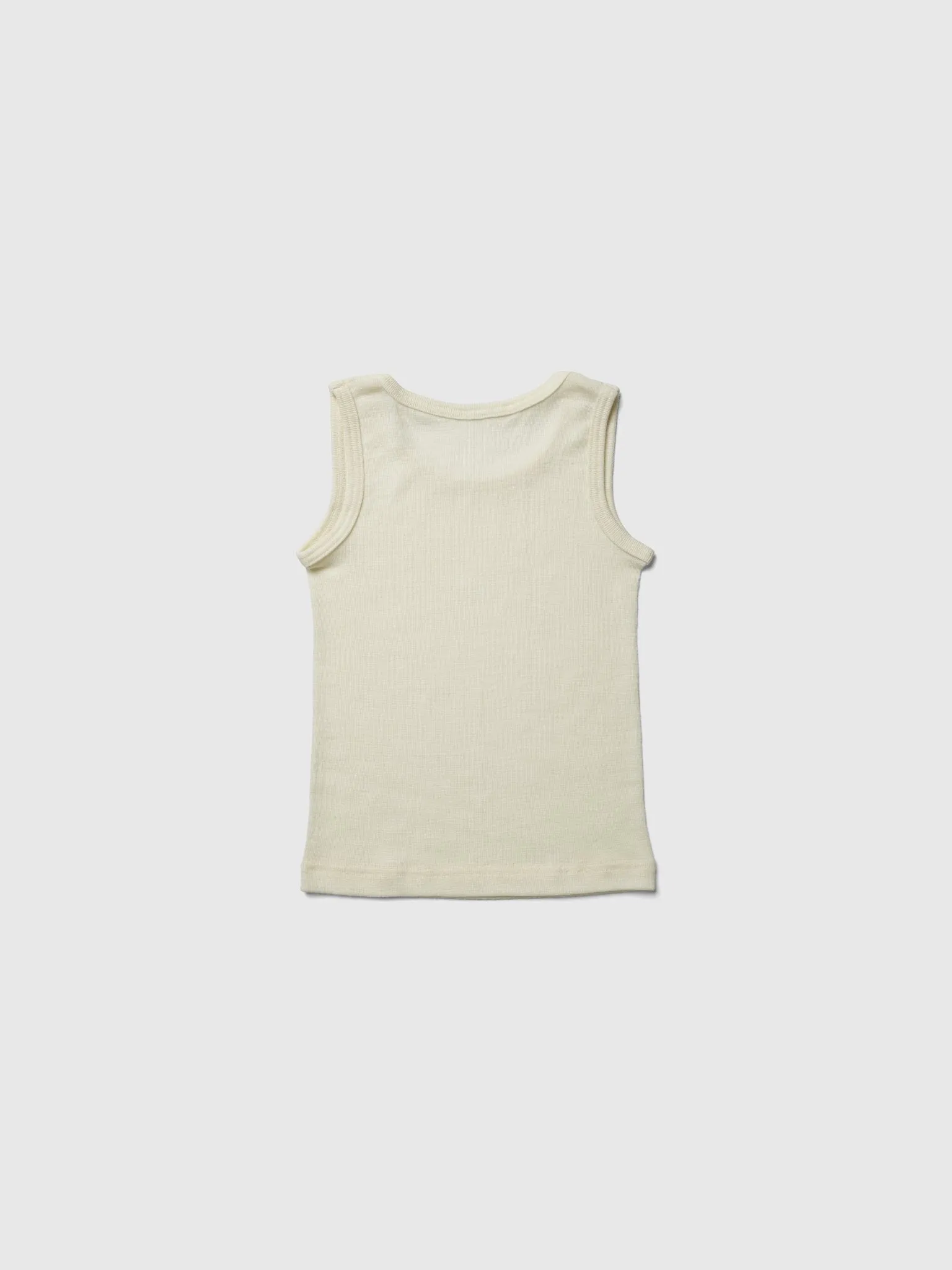 organic merino wool and silk kids tank - natural