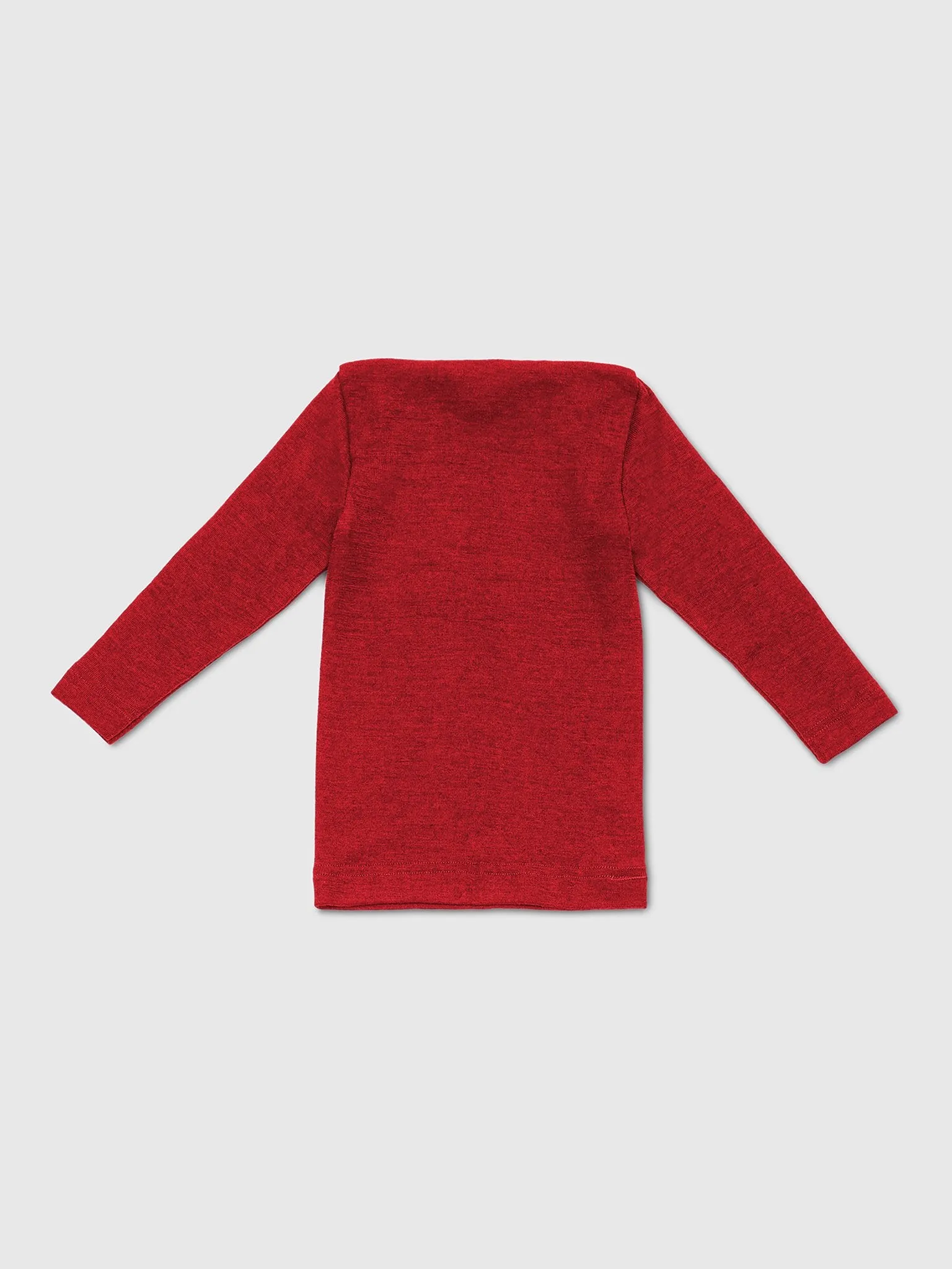 organic merino wool and silk shirt in red - baby/toddler