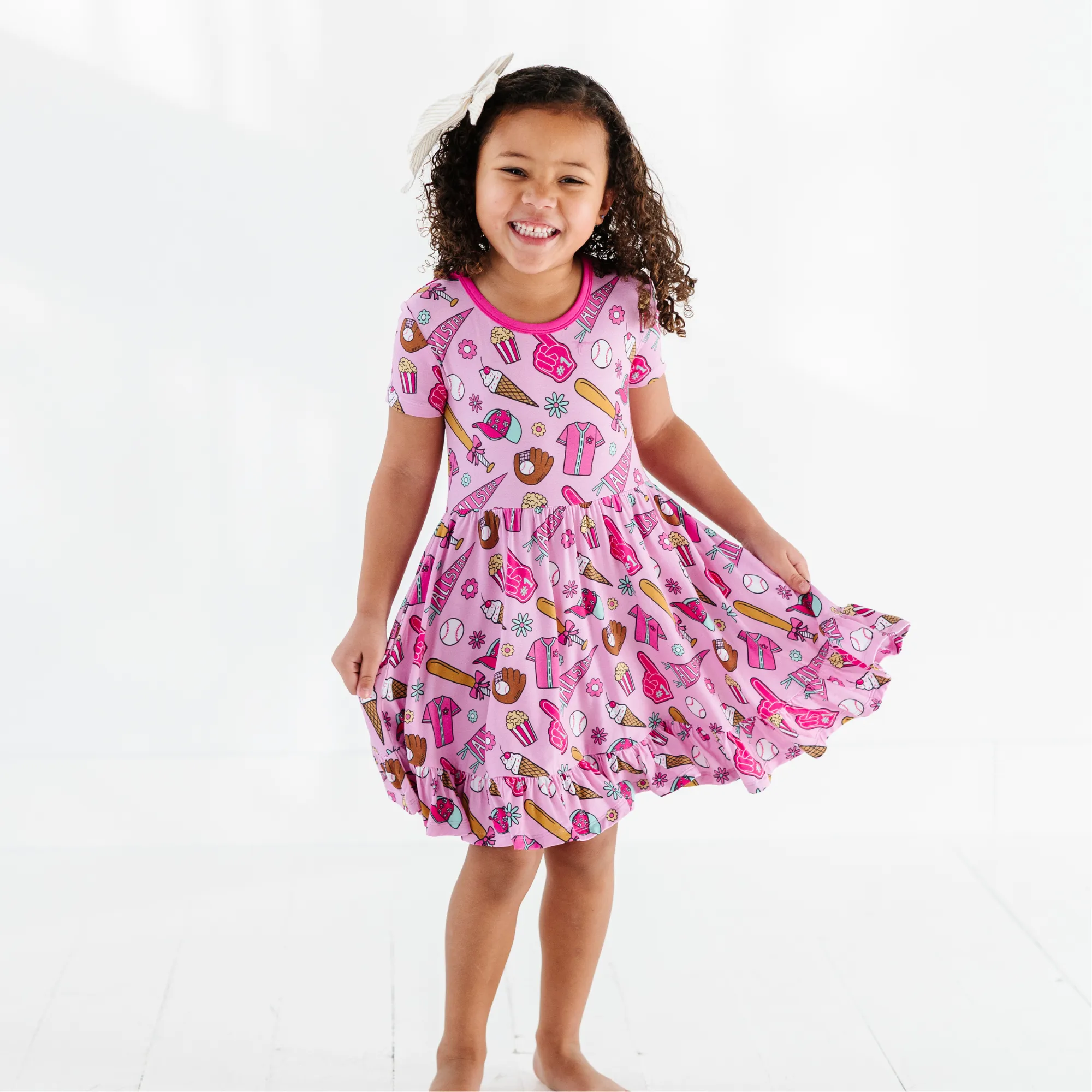 Pink Baseball Pink Toddler/Girls Dress