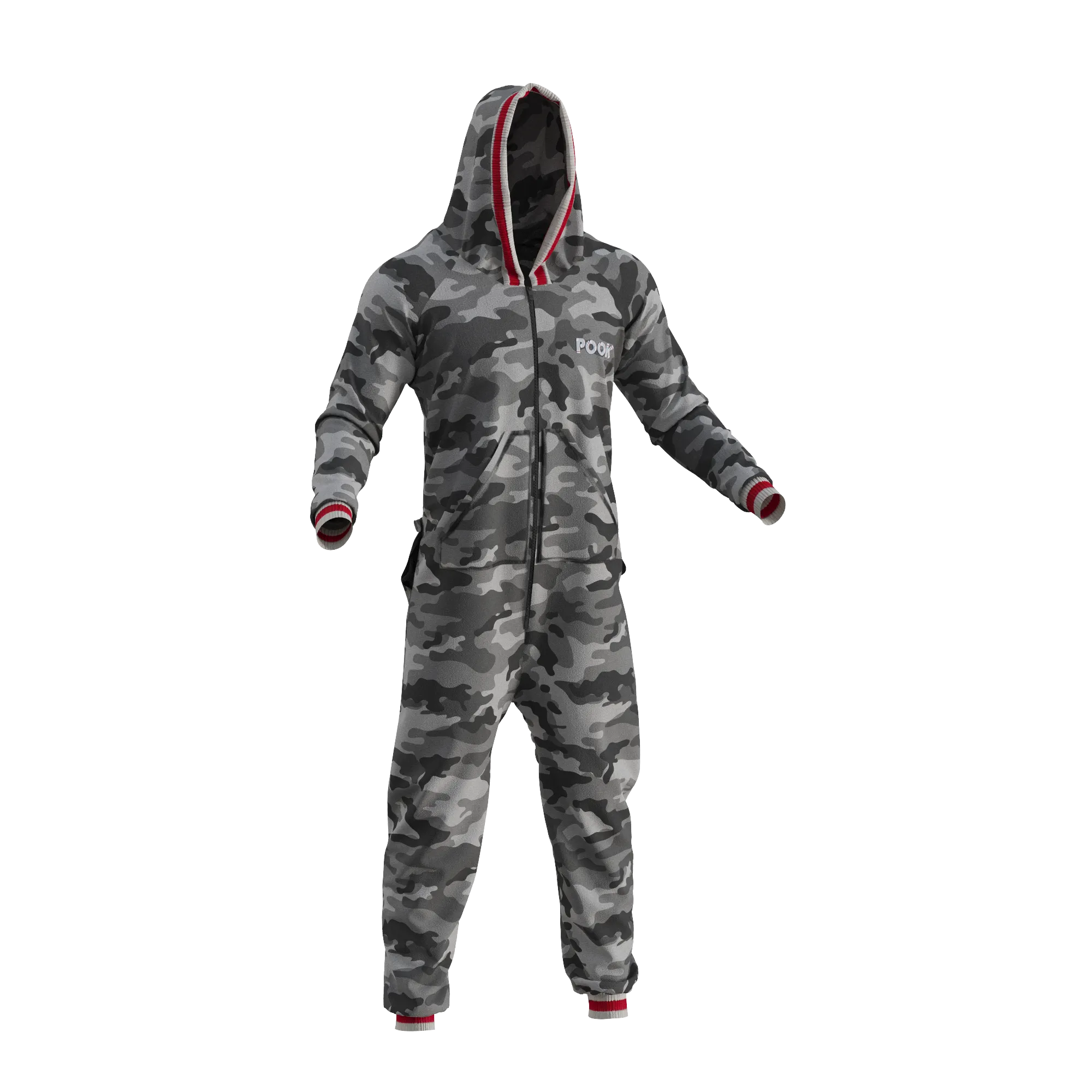 Pook Onesie - Camo Grey (Adult Unisex)