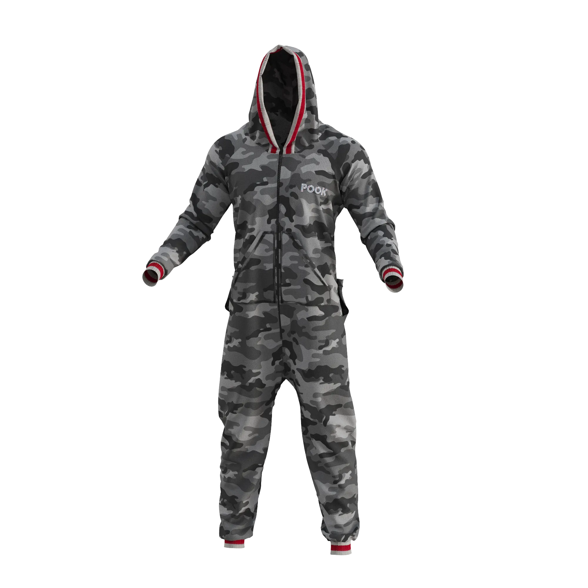 Pook Onesie - Camo Grey (Adult Unisex)