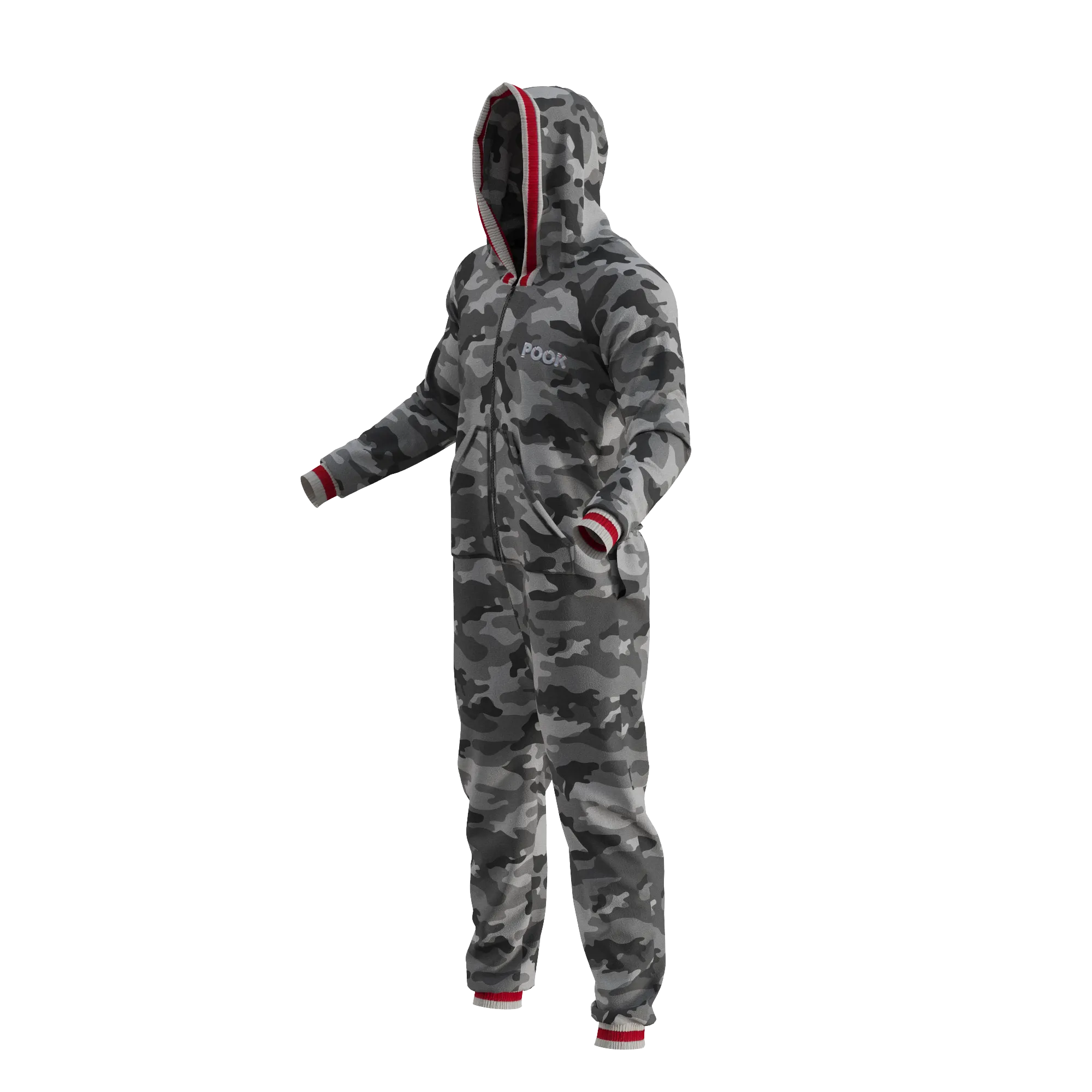 Pook Onesie - Camo Grey (Adult Unisex)