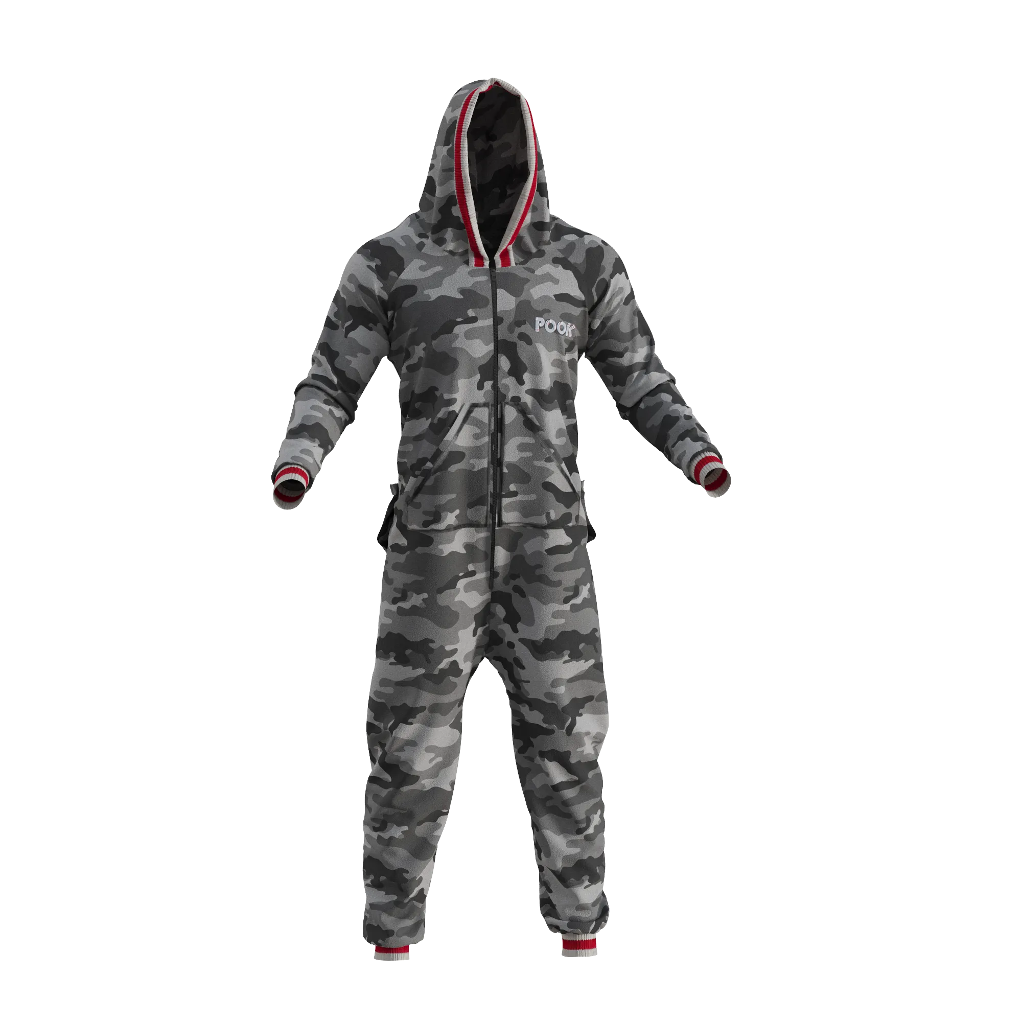 Pook Onesie - Camo Grey (Adult Unisex)