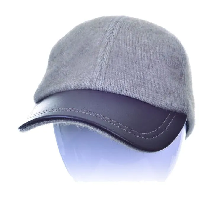 Possum Merino Leather Peak Cap