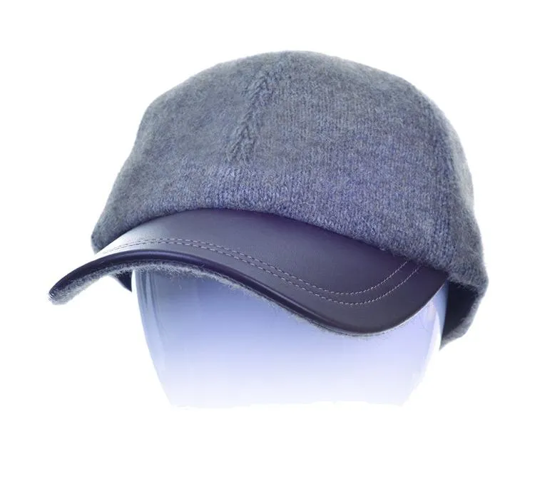 Possum Merino Leather Peak Cap