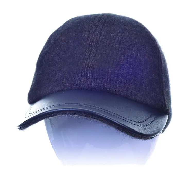 Possum Merino Leather Peak Cap