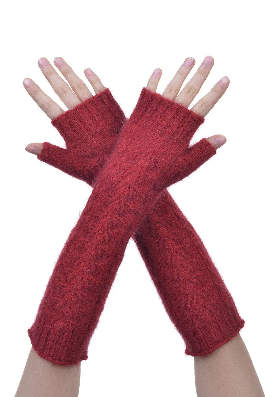 Possum Merino Open Finger Cable Gloves