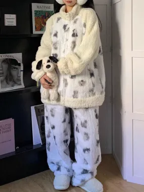 Puppy Print Pajama Set