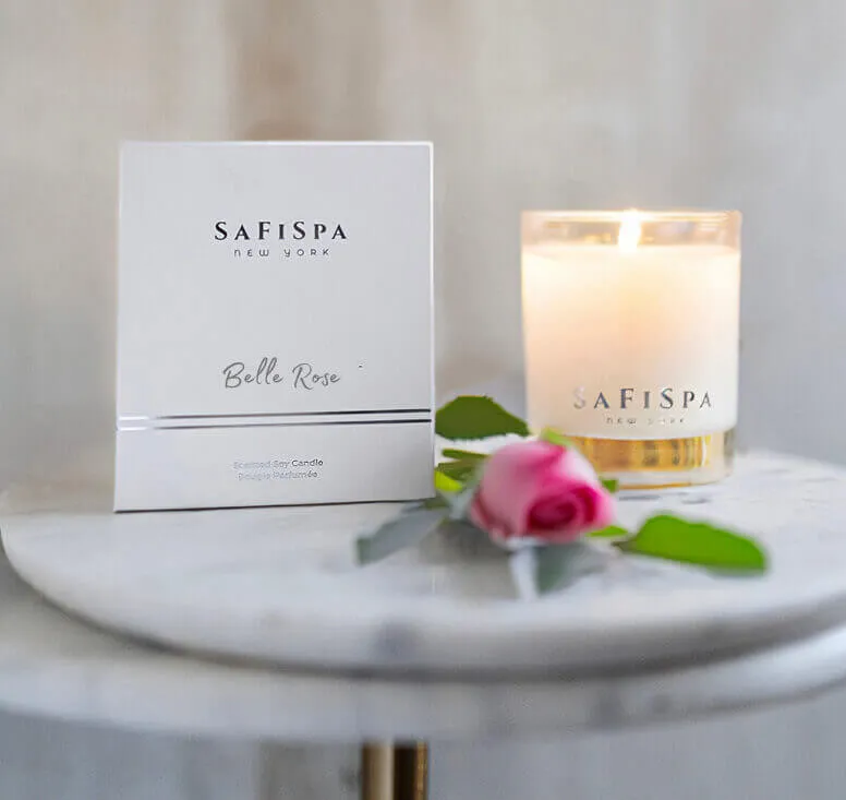 Romantic Rose Scented Candle | Luxury Soy Candle | SaFiSpa