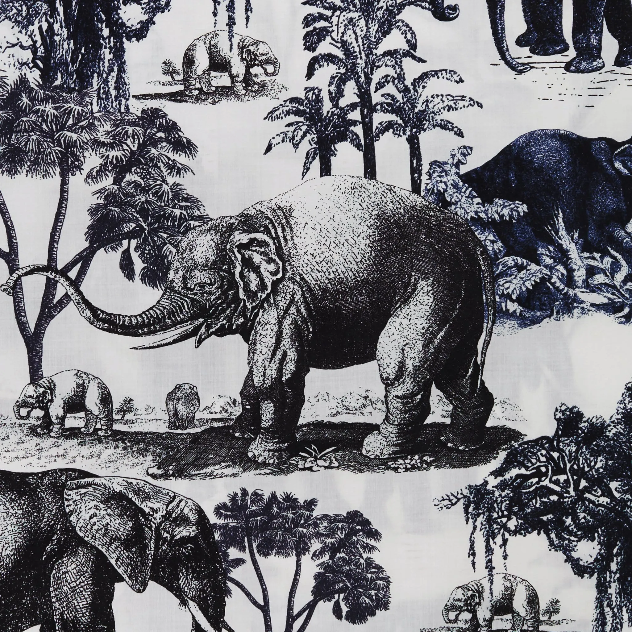 Safari Toile Luxe Pima Cotton Pajama - Blue