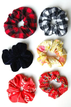 Salvaged Cotton Scrunchies