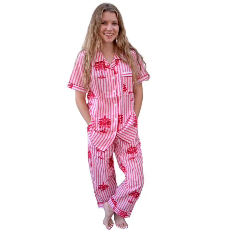 Shanti PJ Set | Pink Palms