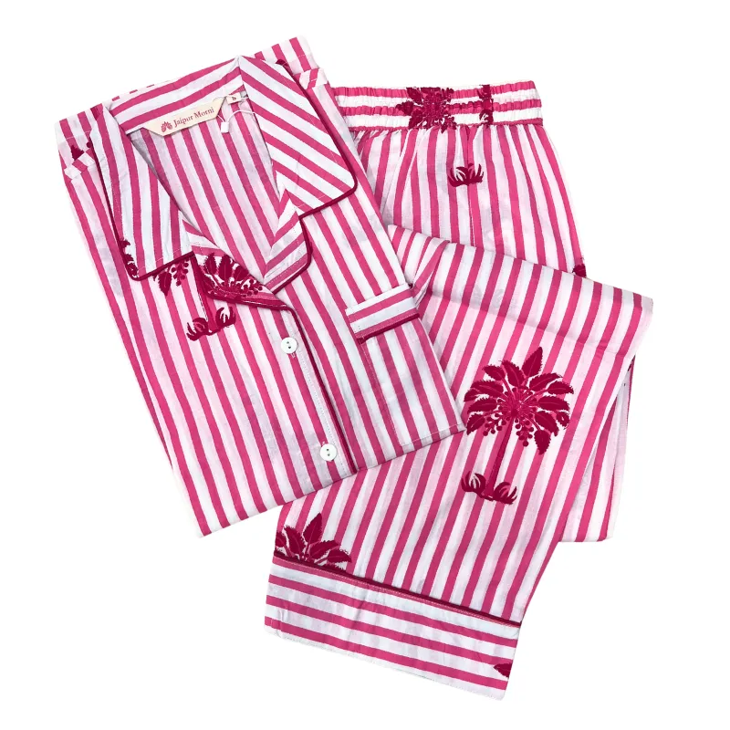 Shanti PJ Set | Pink Palms